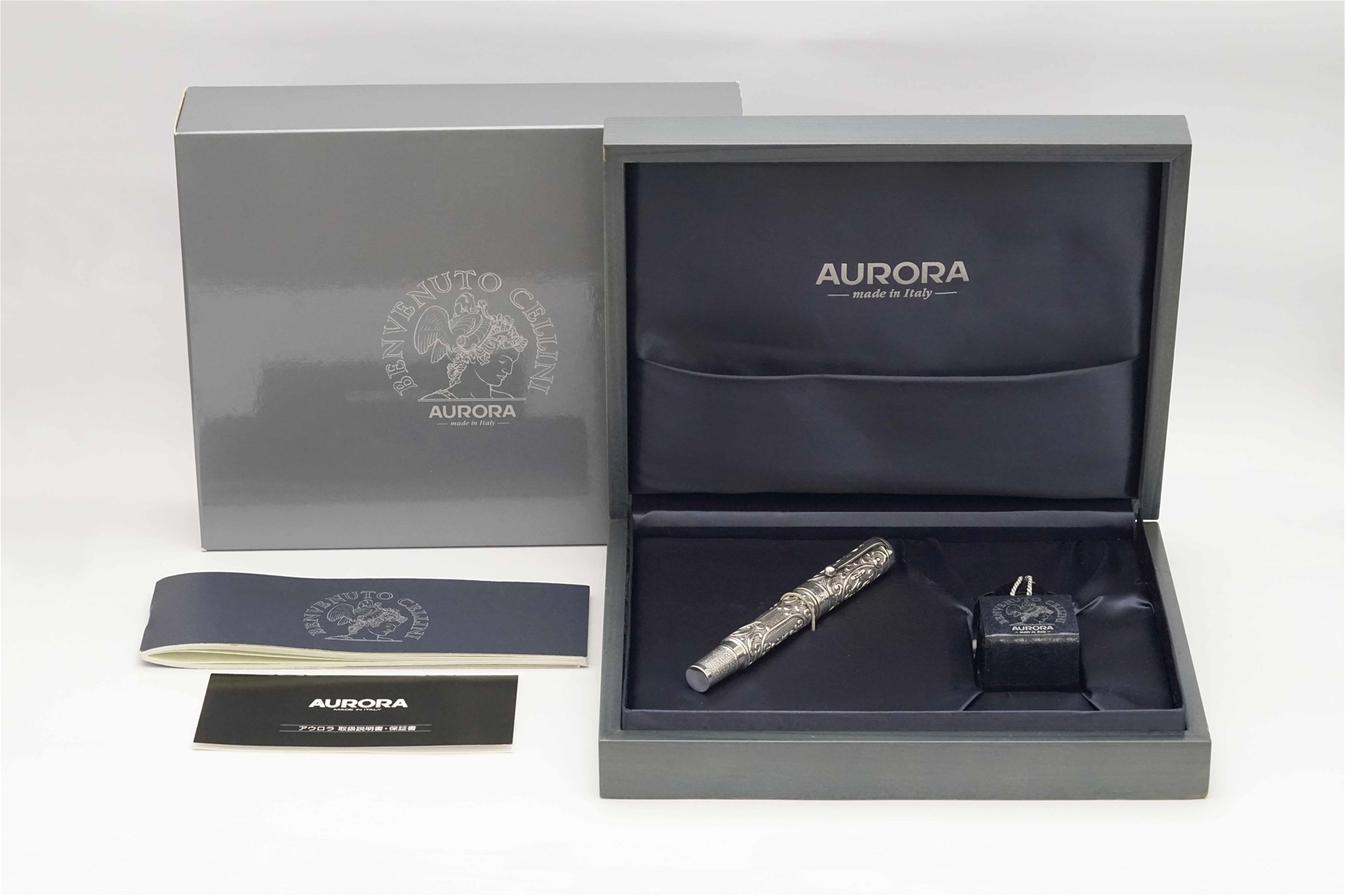 Bút máy Aurora Benvenuto Cellini Sterling Silver Limited Edition 18K F 