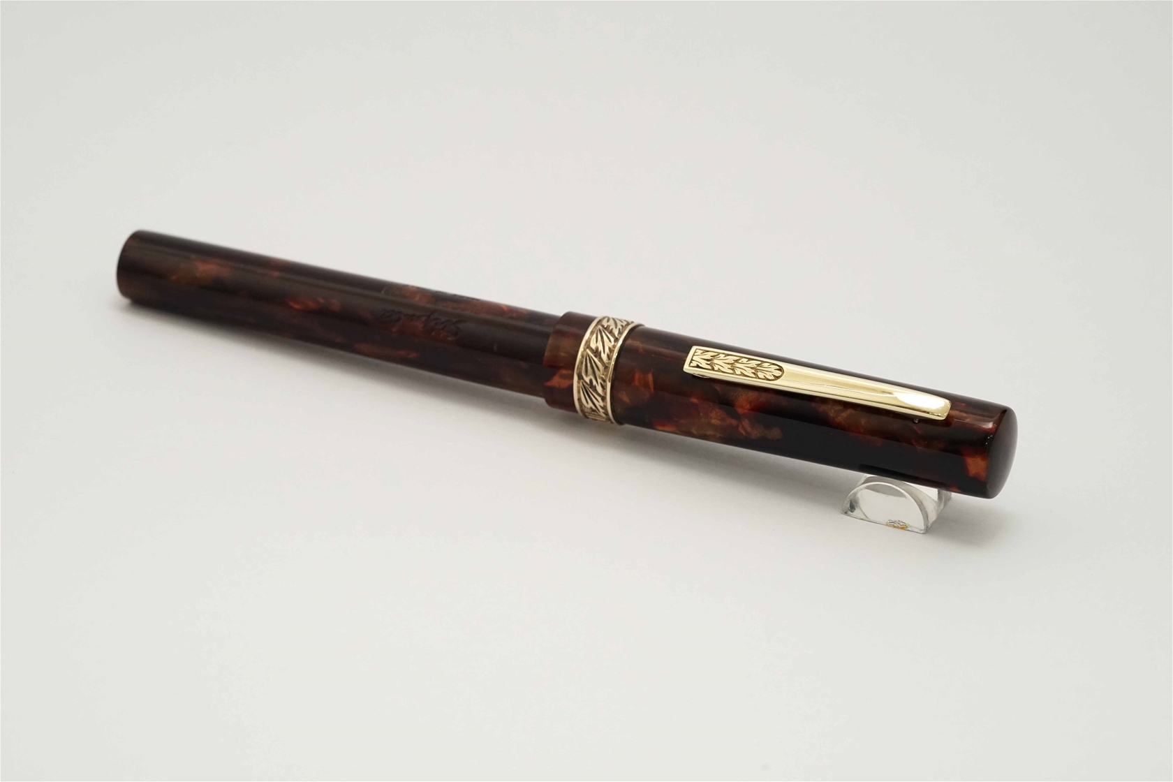 Bút máy Stipula Florentia 0418 Amber Celluloid Limited Edition Titanium B