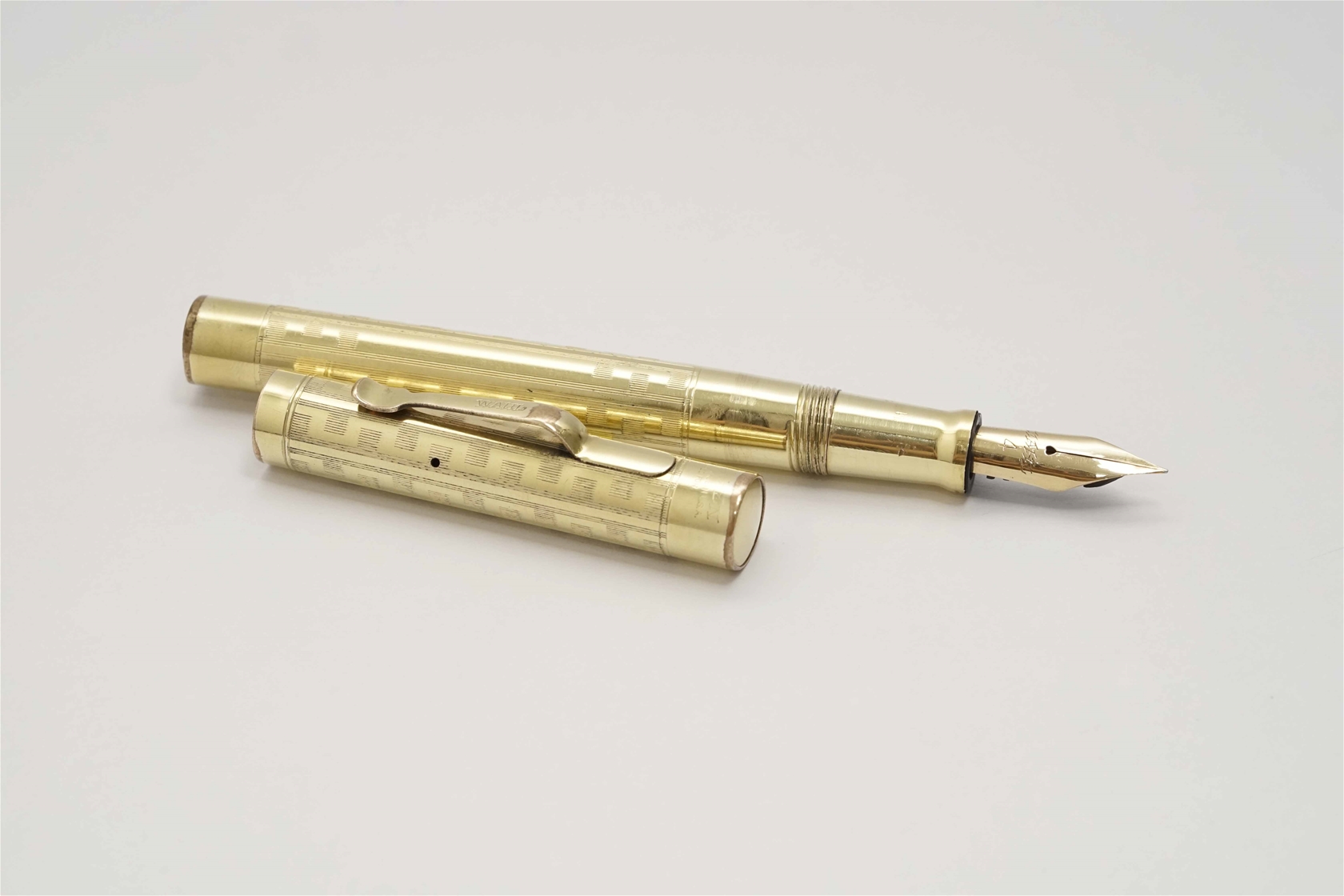 Bút máy Wahl Eversharp Gold Filled Lever Fill Flat Top 14K F Flexible Nib