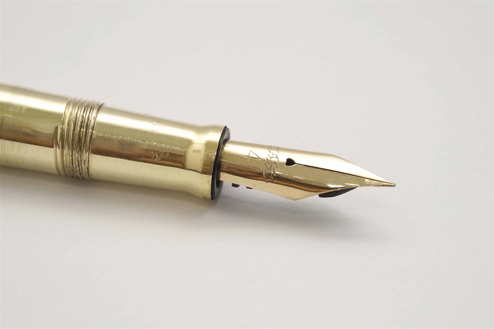 Bút máy Wahl Eversharp Gold Filled Lever Fill Flat Top 14K F Flexible Nib