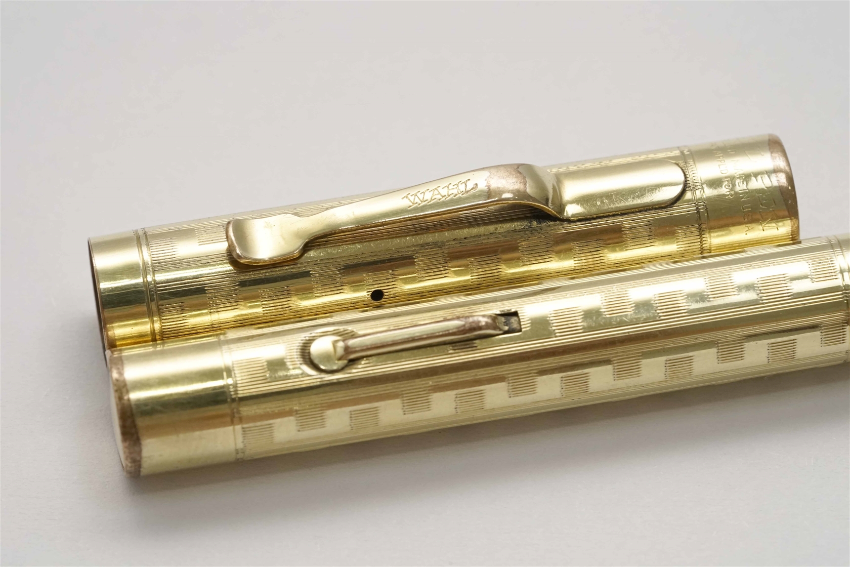 Bút máy Wahl Eversharp Gold Filled Lever Fill Flat Top 14K F Flexible Nib