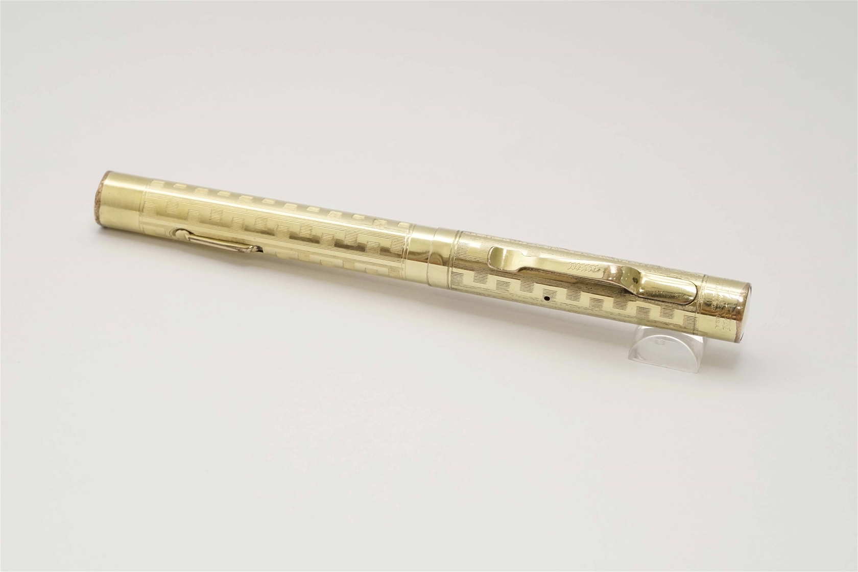 Bút máy Wahl Eversharp Gold Filled Lever Fill Flat Top 14K F Flexible Nib