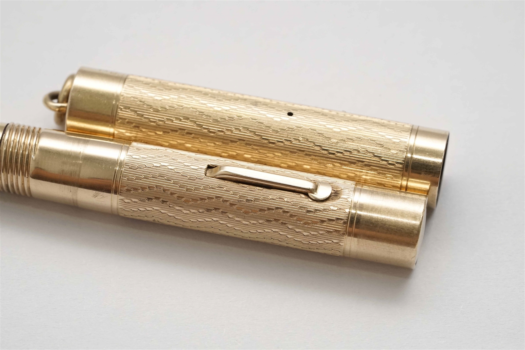 Bút máy Wahl Eversharp Gold Filled Lever Fill Ring Top 14K F Semi-Flex Nib