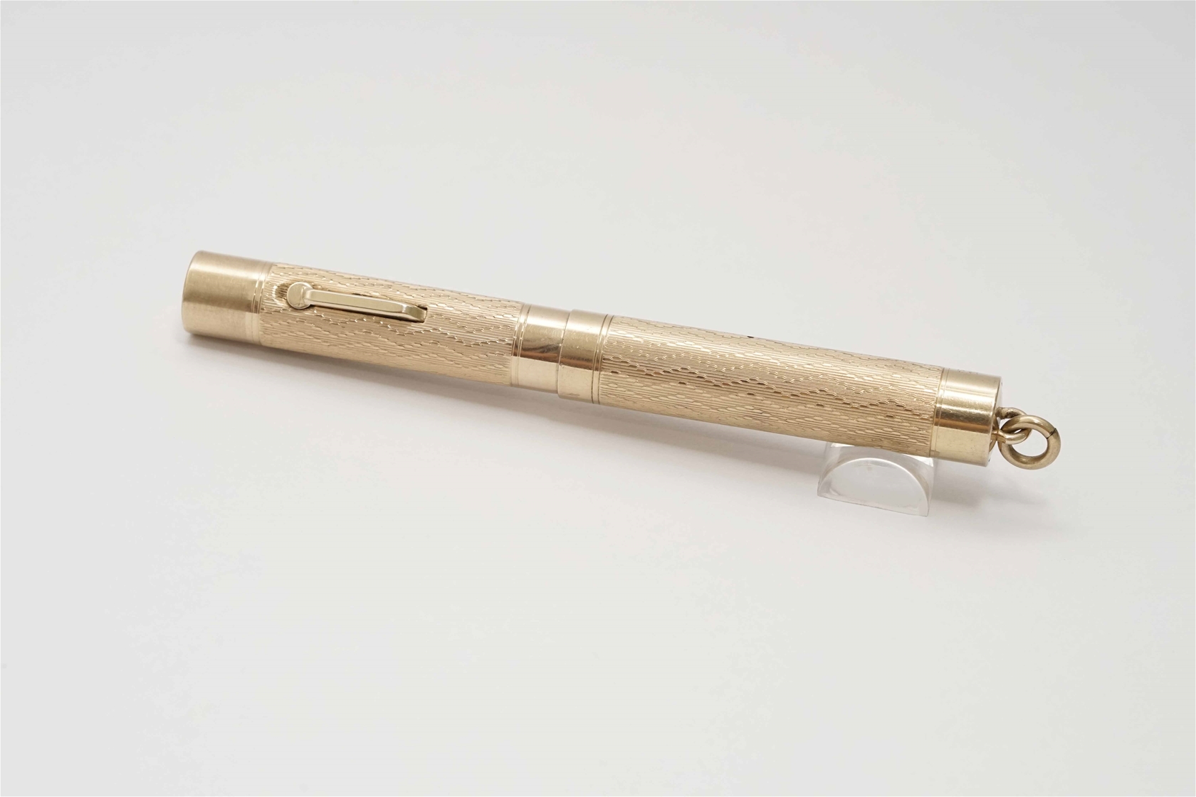 Bút máy Wahl Eversharp Gold Filled Lever Fill Ring Top 14K F Semi-Flex Nib
