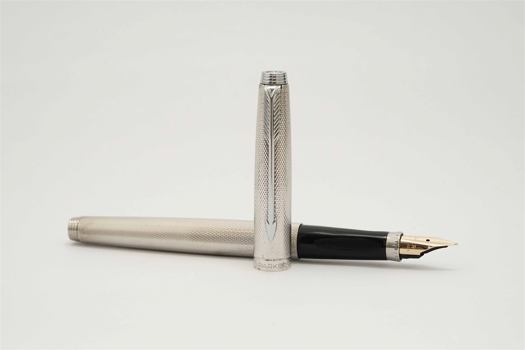 Bút máy Parker 75 Barleycorn Silver Plated 14K XF