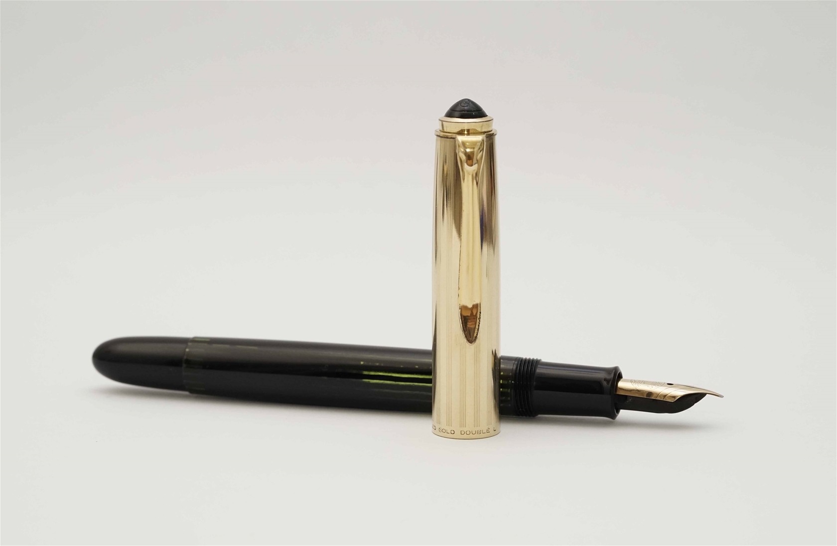 Bút máy Pelikan 500NN Rolled Gold Cap & Green Black 14K F