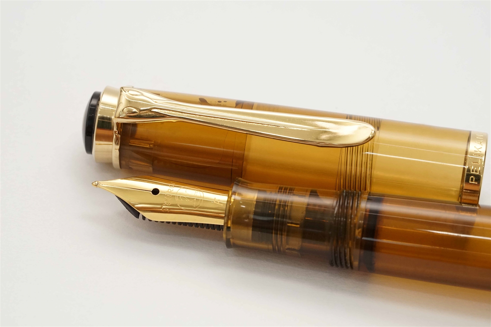 Bút máy Pelikan M200 Cognac Demonstrator Steel F