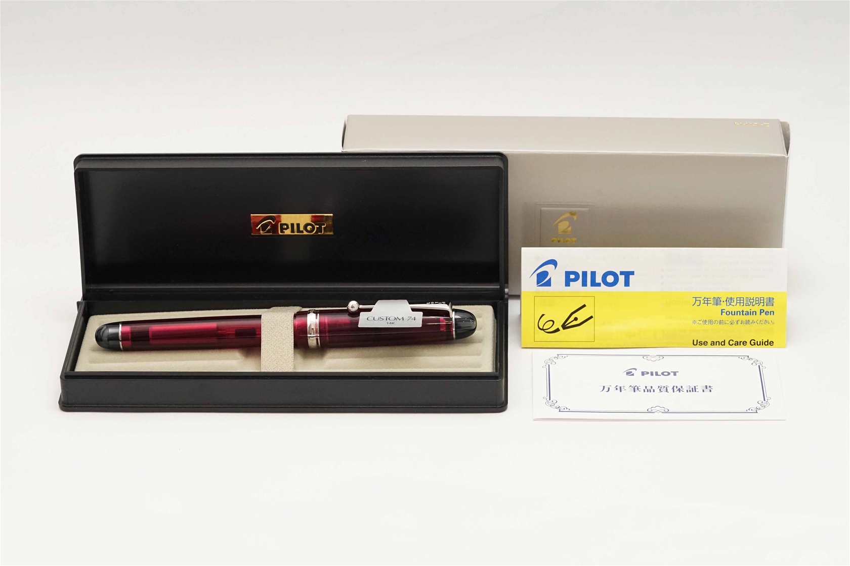 Bút máy Pilot Custom 74 Transparent Wine Red 14K F