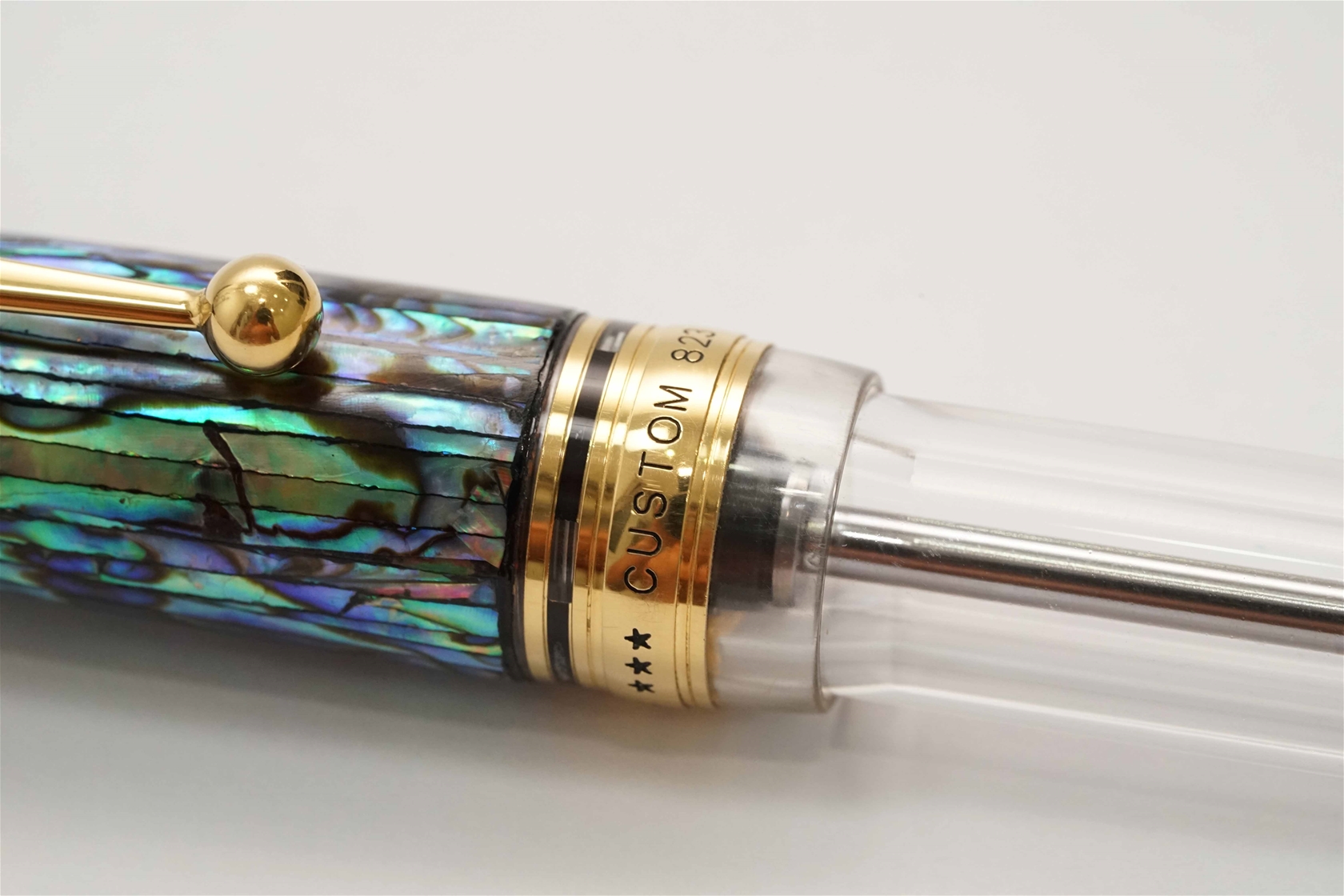 Bút máy Pilot Custom 823 Demonstrator Crystal Transparent with Raden Custom Cap 14K M