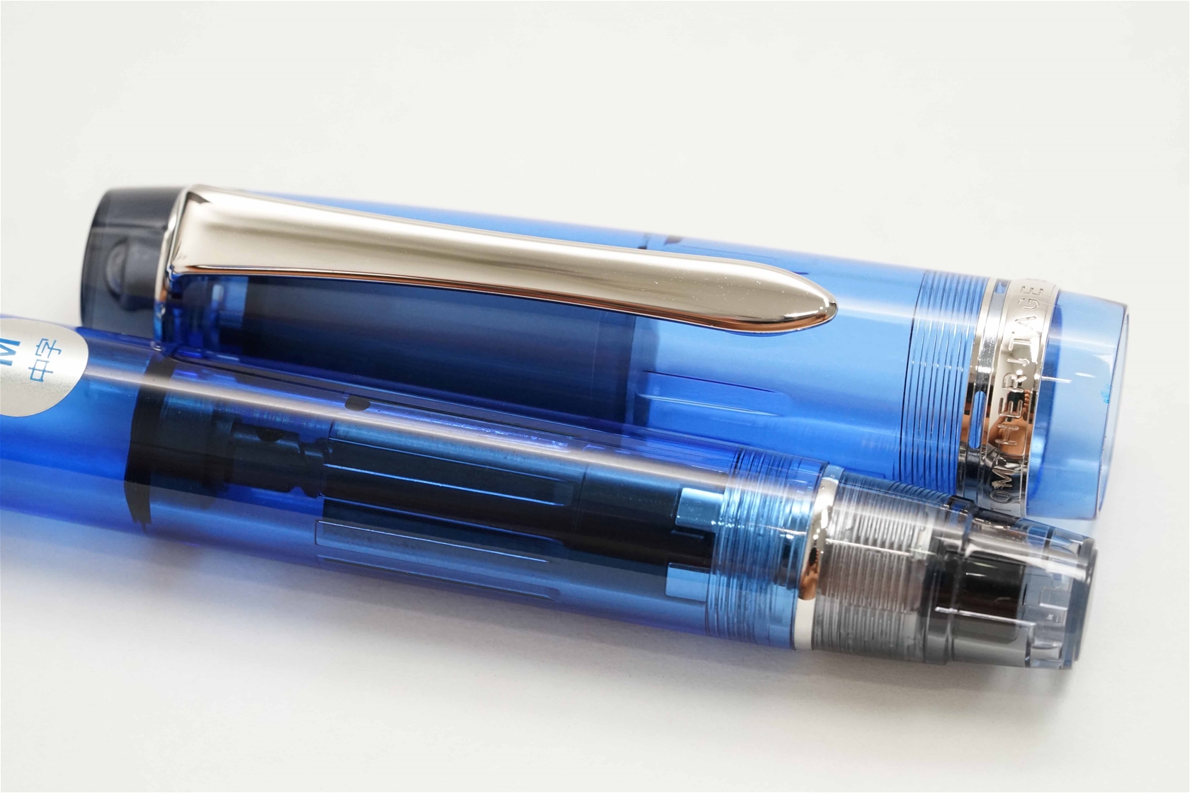 Bút máy Pilot Custom Heritage 92 Transparent Blue Body 14K M