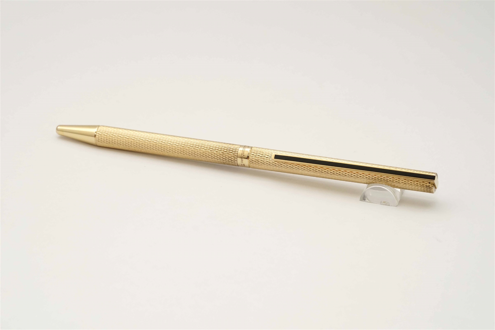 Bút bi S.T. Dupont Classic Gold Plated Barleycorn Ballpoint Pen 
