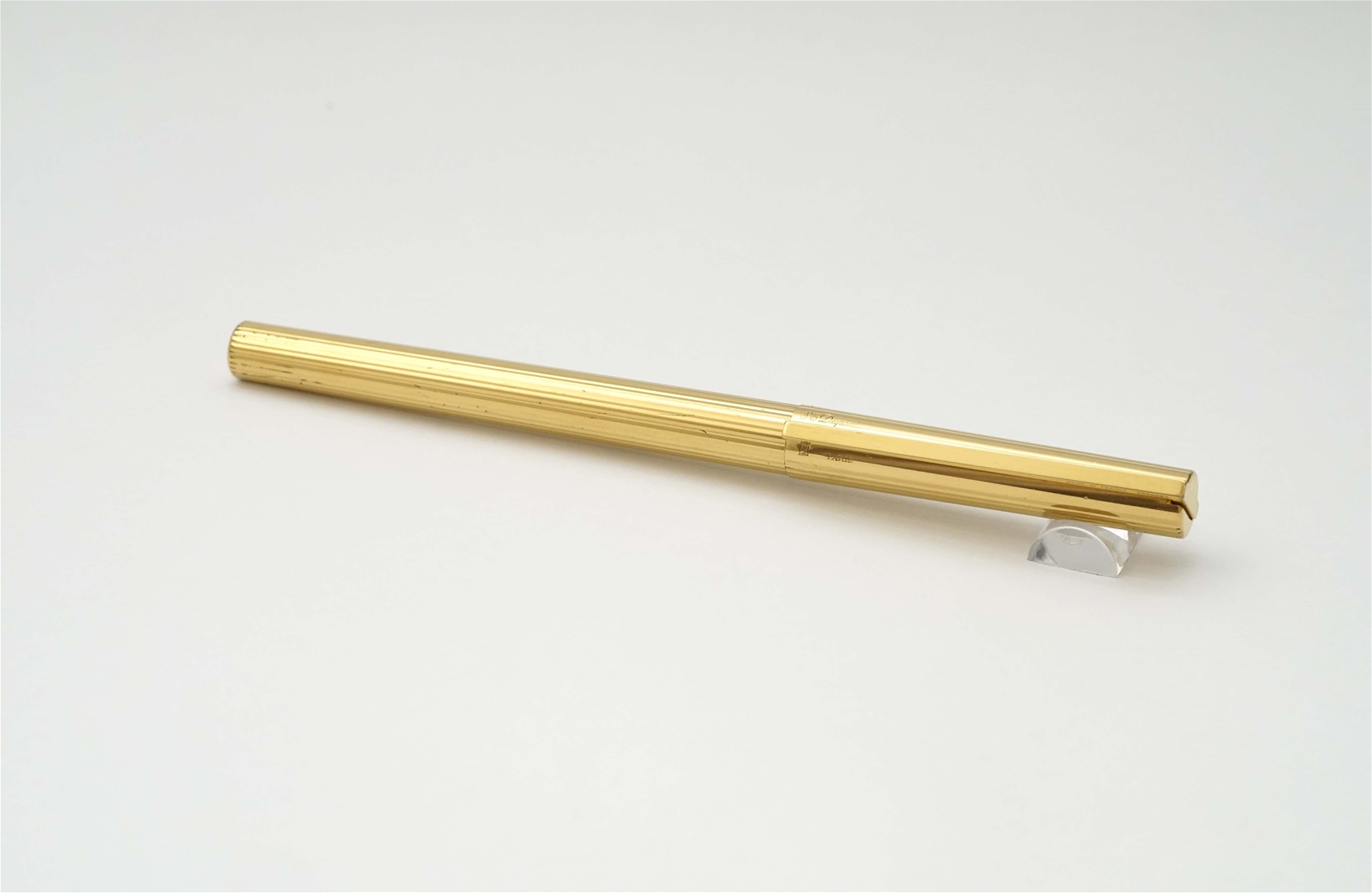 Bút máy S.T. Dupont Classic Gold Plated Pinstripe 18K M 