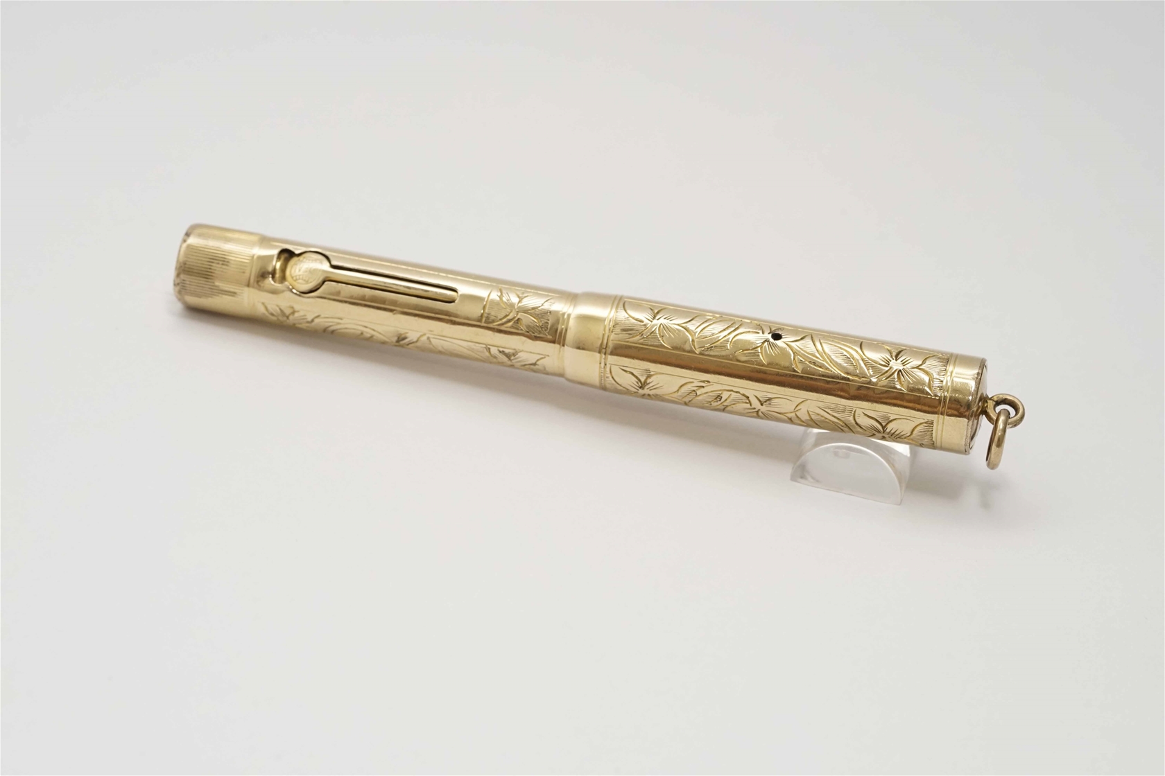 Bút máy Waterman Ideal 0552 Gold Filled Floral Pattern Lever Fill Ring Top 14K F Flexible Nib