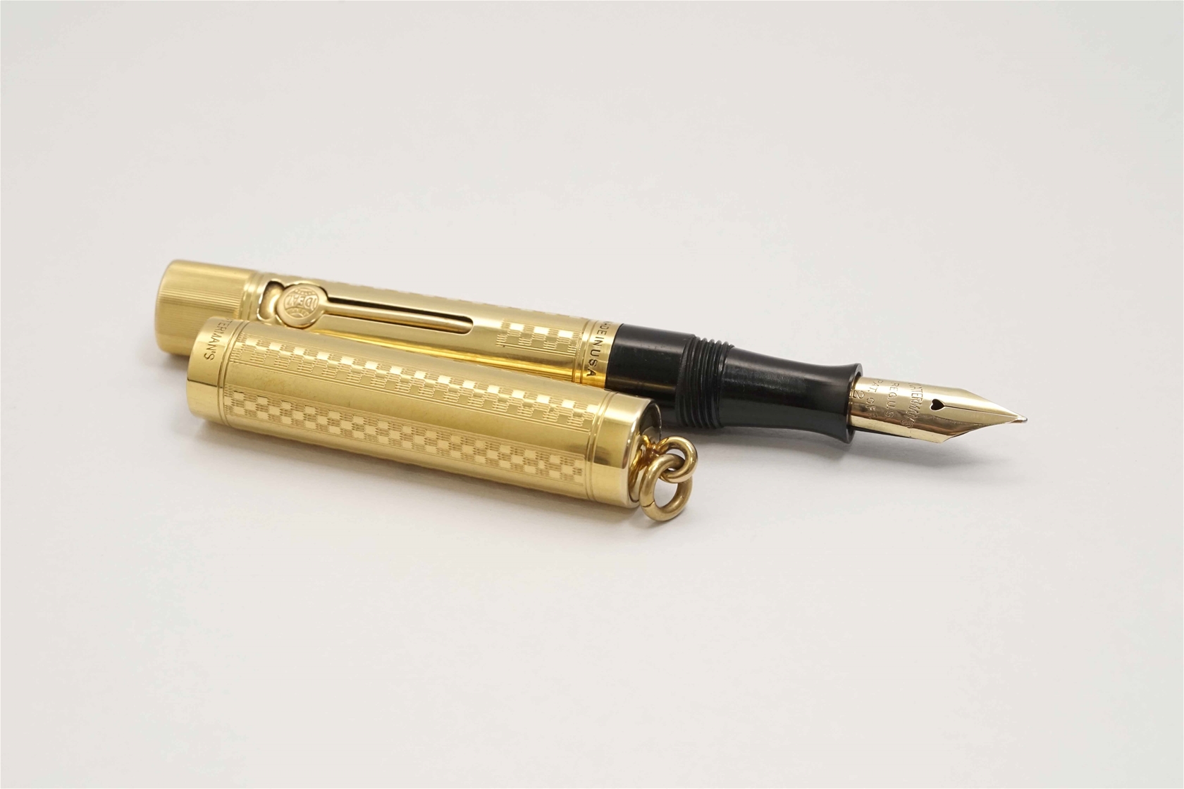 Bút máy Waterman Ideal 0552 Gold Filled Lever Fill Ring Top 14K F Flexible Nib 