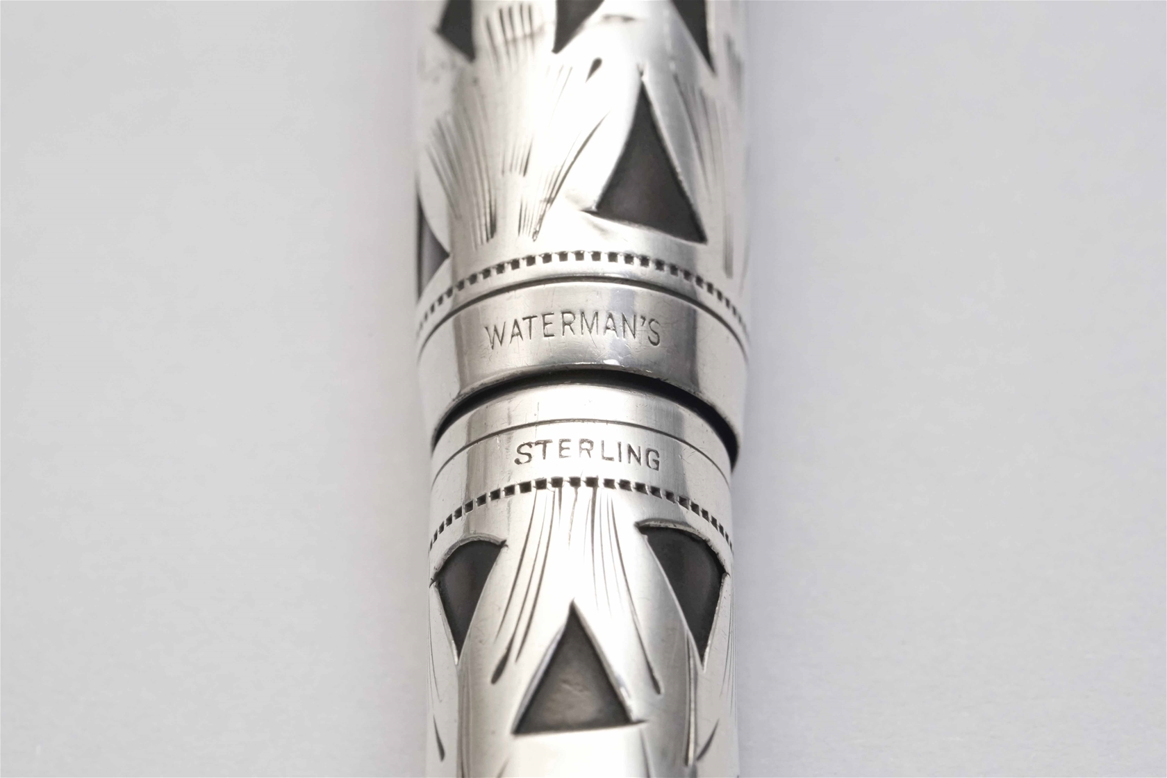 Bút máy Waterman Ideal Lever Filler 'Sterling' Overlay with Filigree Design 14K F