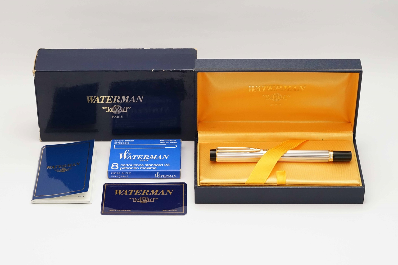 Bút máy Waterman Le Man 100 Godron Sterling Silver 18K B