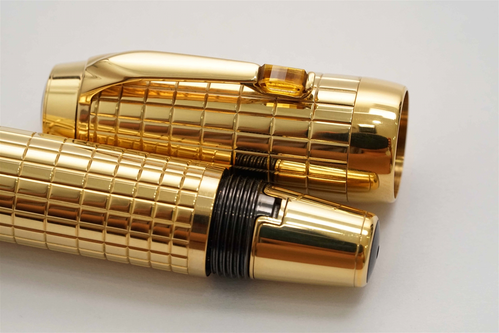 Bút máy Montblanc Boheme Solitaire Gold Plated Citrine Line 18K B 
