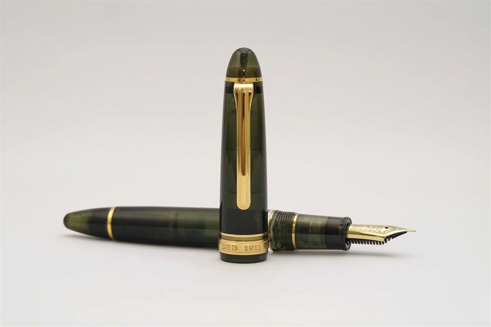 Bút máy Sailor Wancher 1911 Large Realo Demonstrator Dark Green Limited Edition 21K H-F