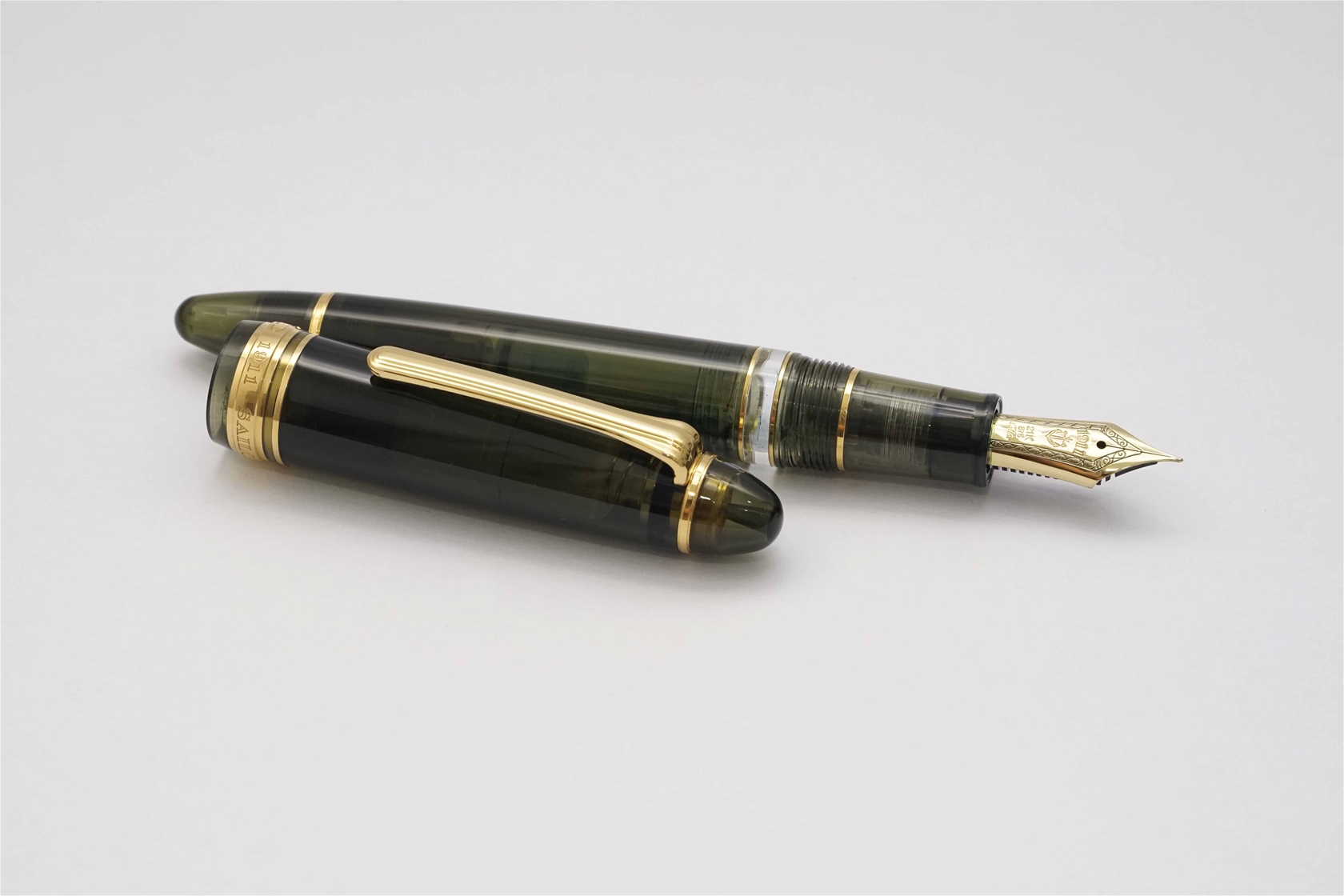 Bút máy Sailor Wancher 1911 Large Realo Demonstrator Dark Green Limited Edition 21K H-F