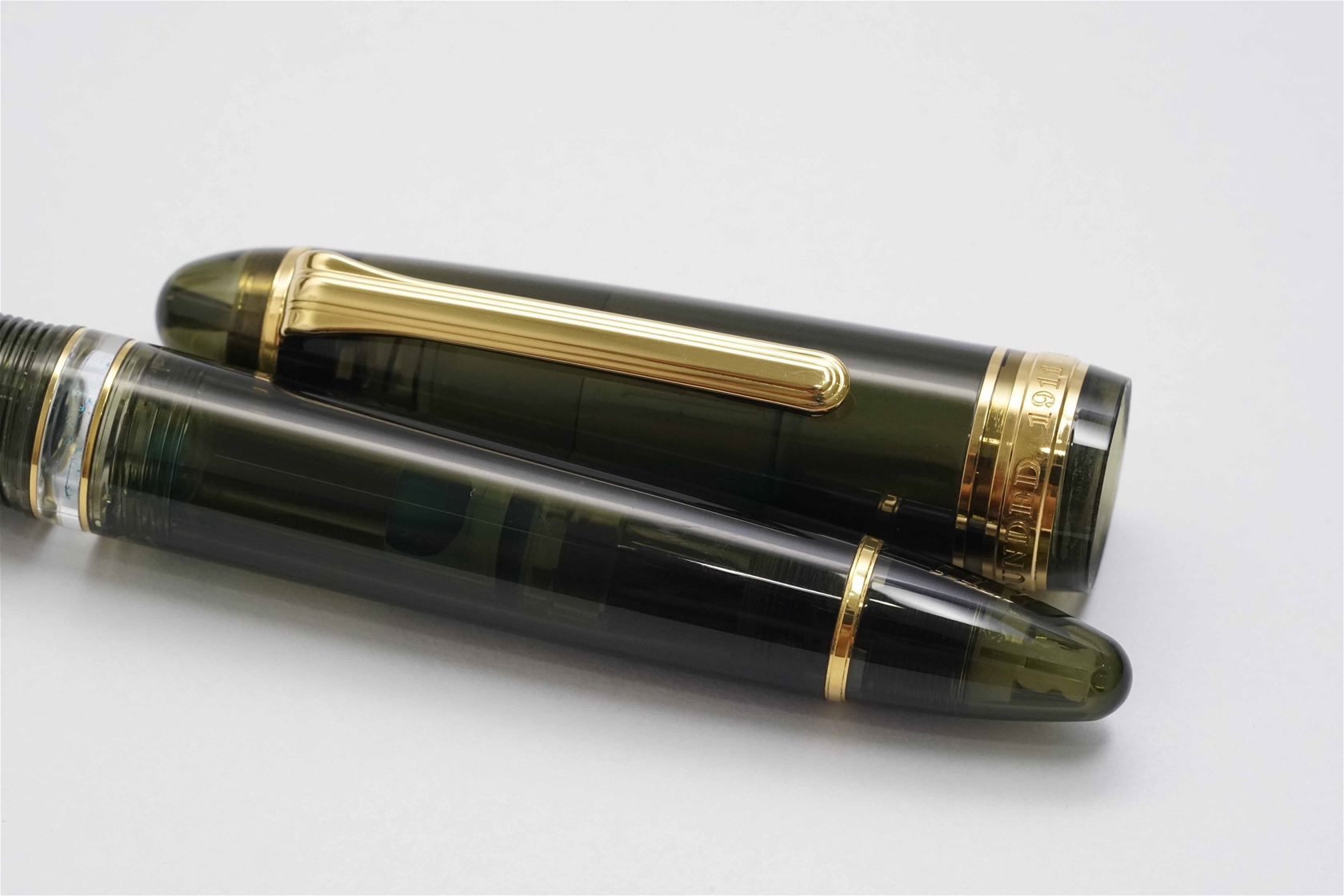 Bút máy Sailor Wancher 1911 Large Realo Demonstrator Dark Green Limited Edition 21K H-F