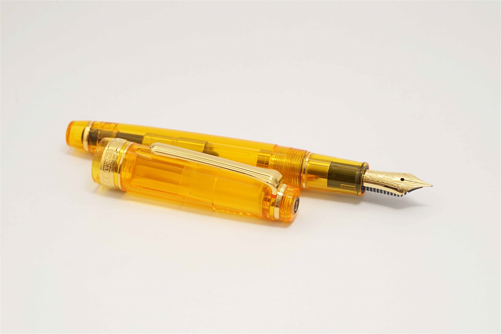 Bút máy Sailor x Wancher Pro Gear Slim Transparent Amber 14K MF