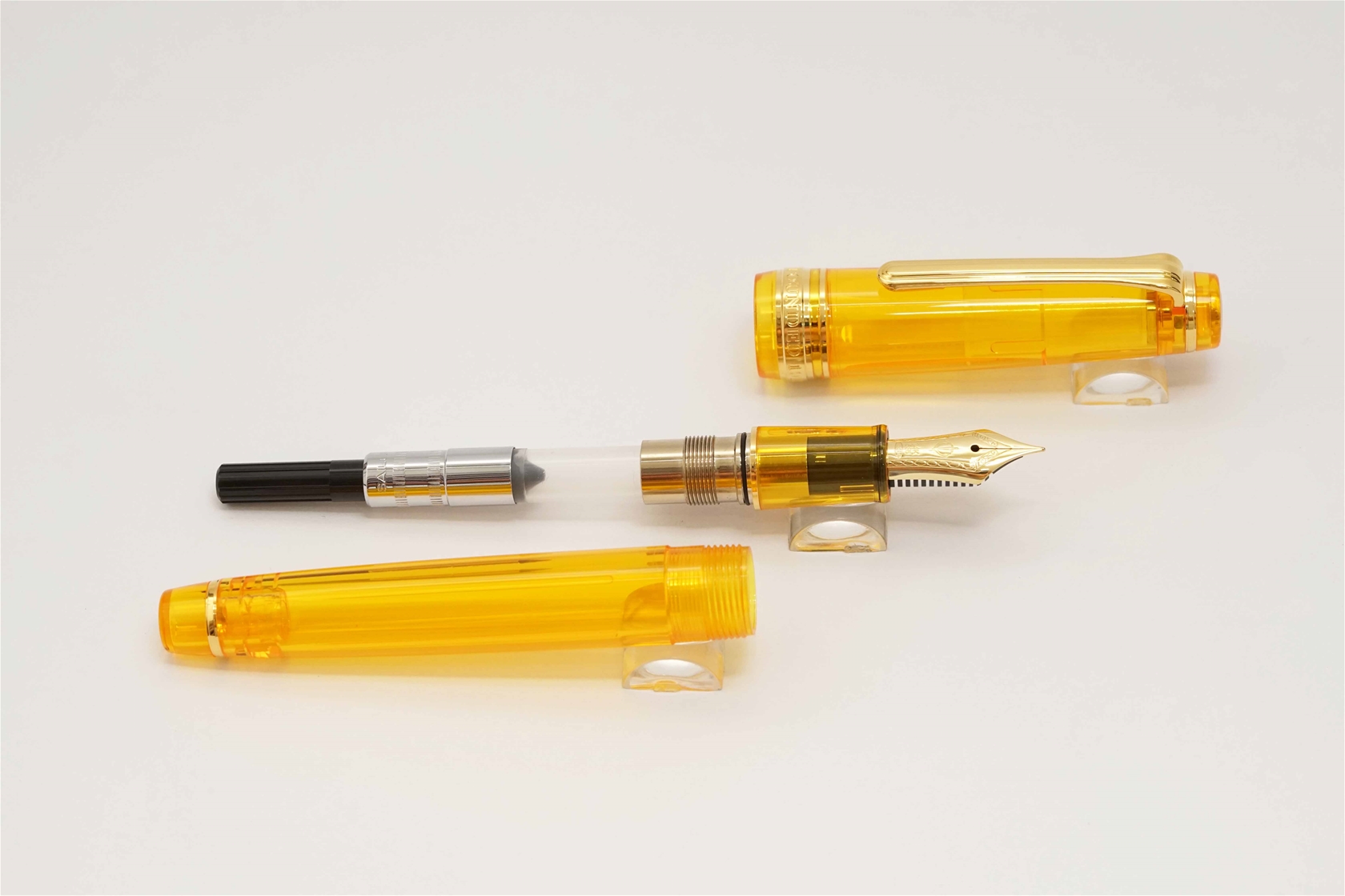 Bút máy Sailor x Wancher Pro Gear Slim Transparent Amber 14K MF