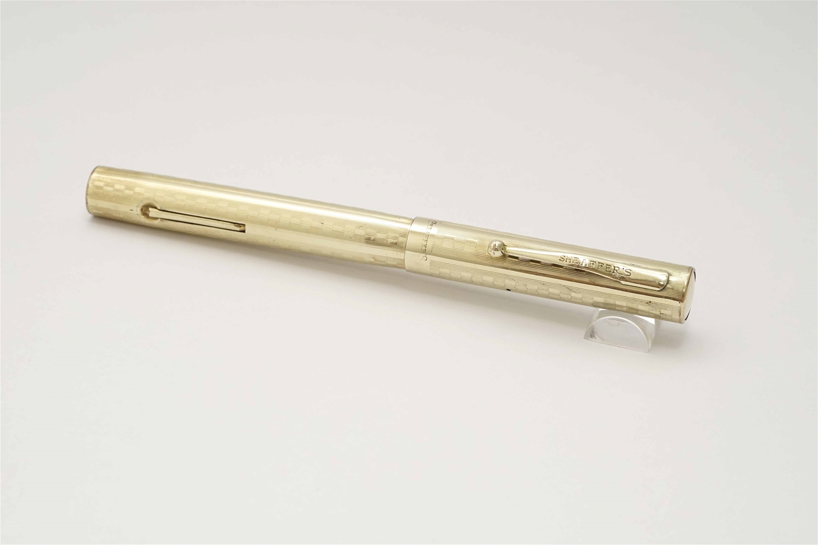 Bút máy Sheaffer Gold Filled Lever Fill Flat Top 14K F Self Filling Nib