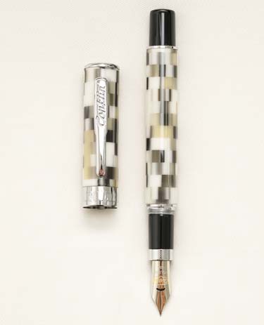 Bút máy Conklin Stylograph Mosaic Brown White Steel F