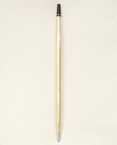 Set bút bi Cross 12K Gold Filled Ballpoint Pen Desk Set with Wood Base