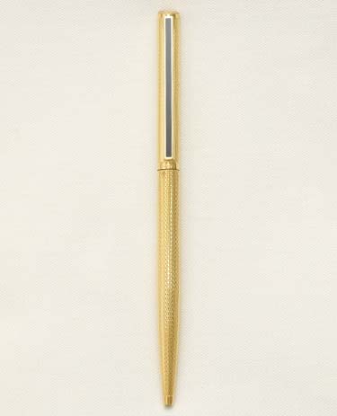 Bút bi Dunhill Gemline Gold Plated Barley Pattern Ballpoint Pen