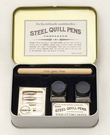 Set bút chấm mực Steel Quill Dip Pen Set 5 Nib