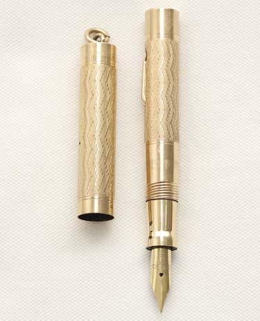 Bút máy Wahl Eversharp Gold Filled Lever Fill Ring Top 14K F Semi-Flex Nib