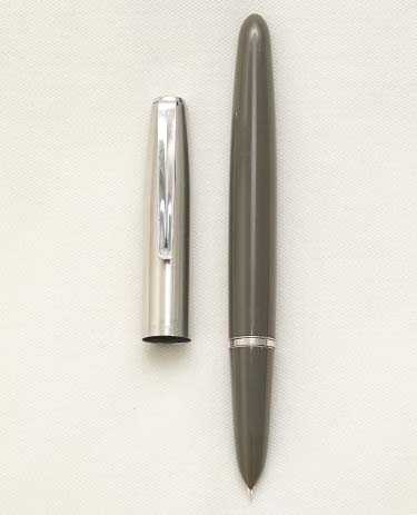 Bút máy Parker 21 Aerometric Grey & Stainless Steel Cap Steel F 