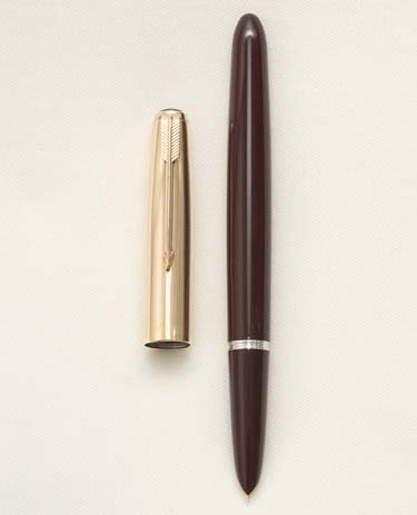 Bút máy Parker 51 Aerometric Burgundy & Gold Filled Cap 14K F