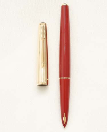 Bút máy Parker 61 Burgundy & Gold Filled Cap 14K F