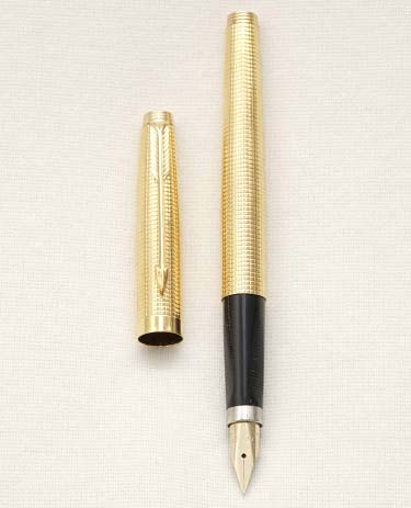 Bút máy Parker 75 Custom Insignia Gold Filled 14K F