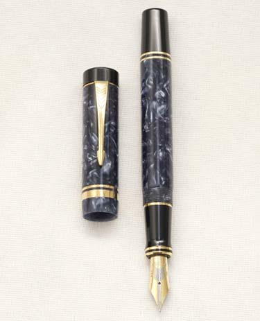 Bút máy Parker Duofold Centennial Marbled Blue 18K F