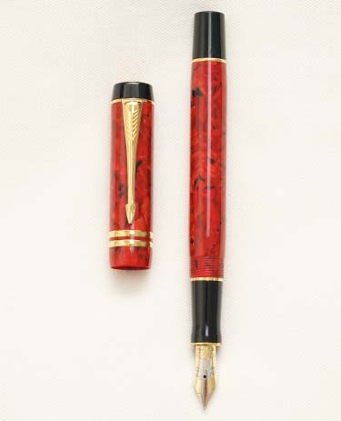 Bút máy Parker Duofold International Jasper Red Marble 18K F