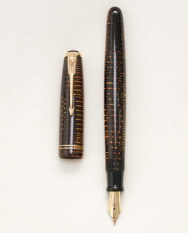Bút máy Parker Vacumatic Brown Pearl Celluloid 14K F