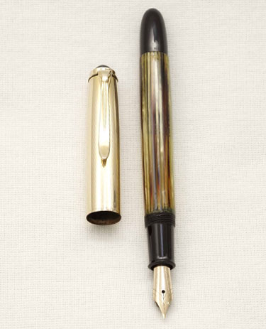 Bút máy Pelikan 500NN Brown Tortoiseshell Gold Plated Cap 14K EEF