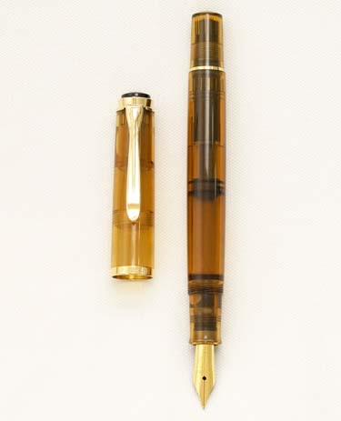 Bút máy Pelikan M200 Cognac Demonstrator Steel F