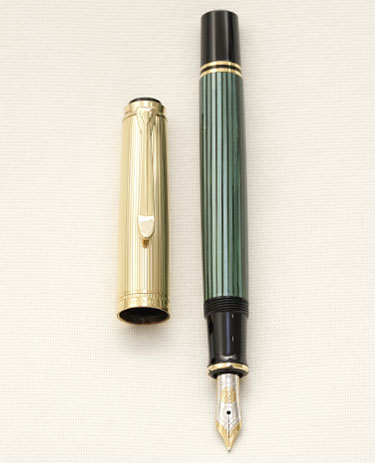 Bút máy Pelikan Souveran M650 Green Striped Vermeil 18K M 