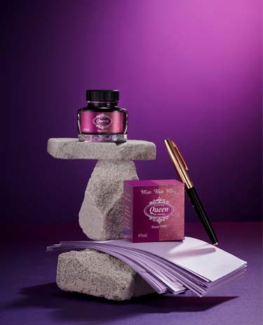 Mực bút máy Queen Premium Purple Ink 45ml