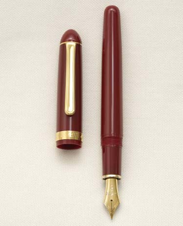 Bút máy Platinum 3776 Balance Wine Red Steel F