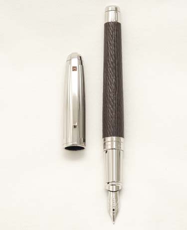 Bút máy S.T. Dupont Olympio Leather & Palladium 18K M 