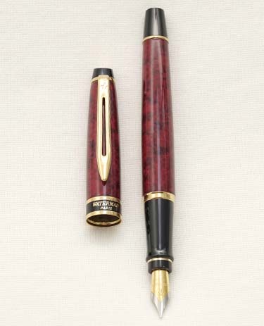 Bút máy Waterman Expert II Oriental Maroon Marble Red GT Steel F