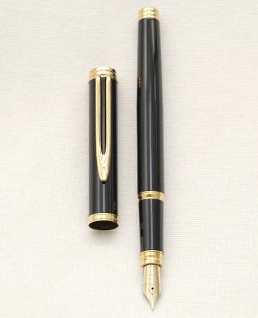 Bút máy Waterman Gentleman Black Lacquer GT Steel F