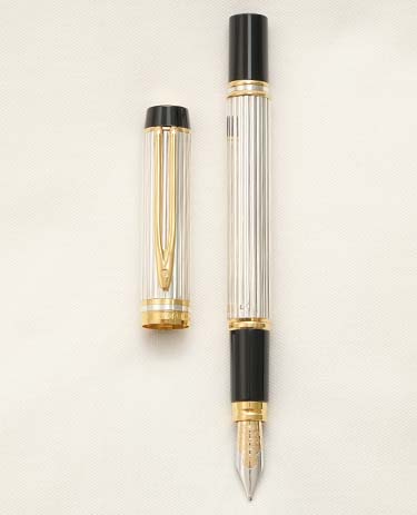 Bút máy Waterman Le Man 100 Godron Sterling Silver 18K B