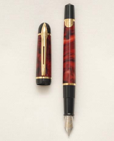 Bút máy Waterman Phileas Red Marble Steel F