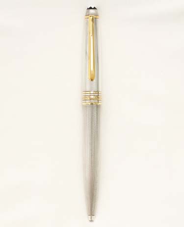 Bút bi Montblanc Meisterstuck 1646 Solitaire Sterling Silver Barleycorn Ballpoint Pen